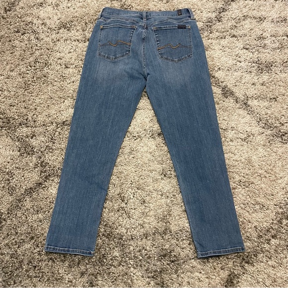 7 For All Mankind Women's Blue Denim High Waist Slim Illusion Ankle Jeans 28 - Picture 7 of 12